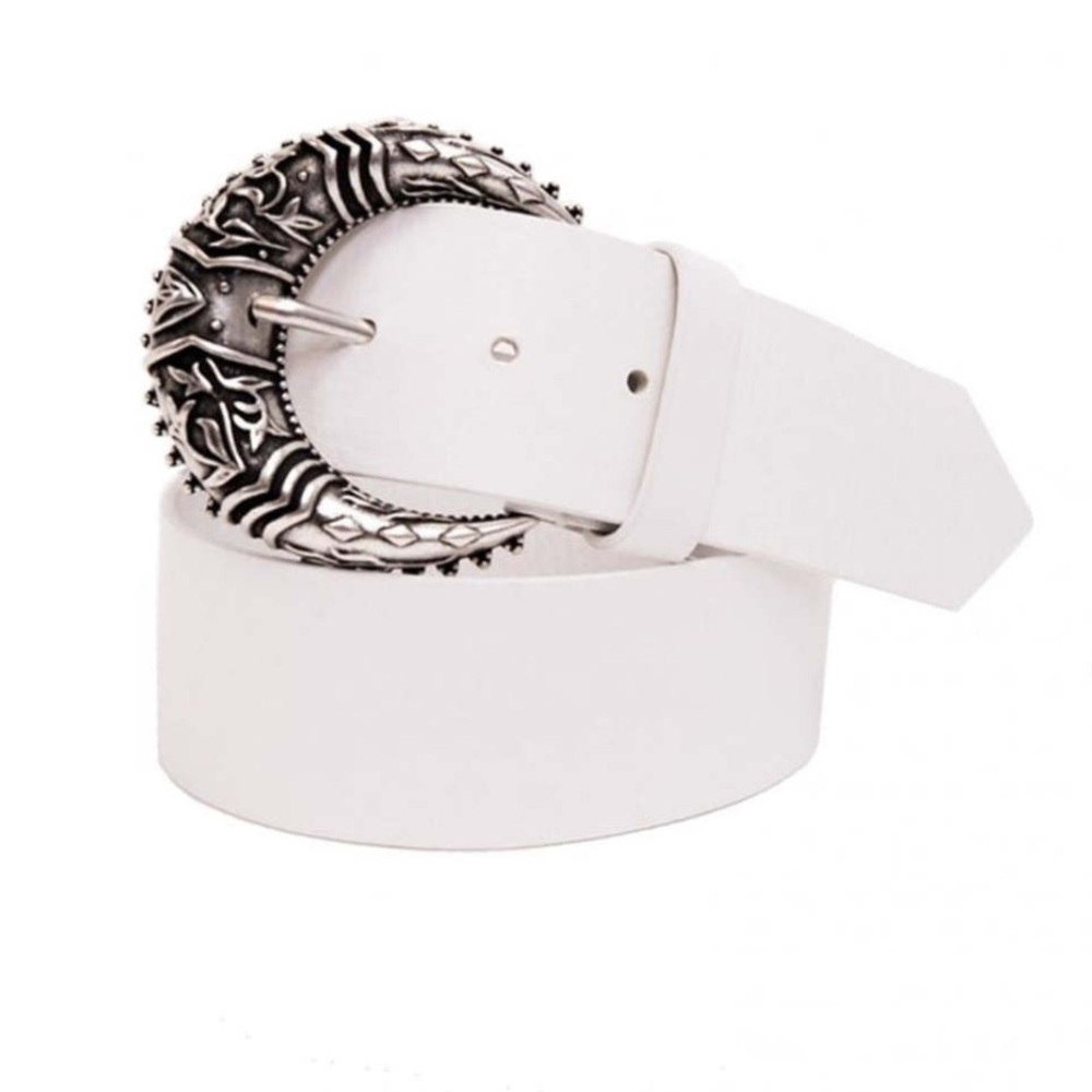 IRO Katla Wide Belt White Sz M/80cm $469